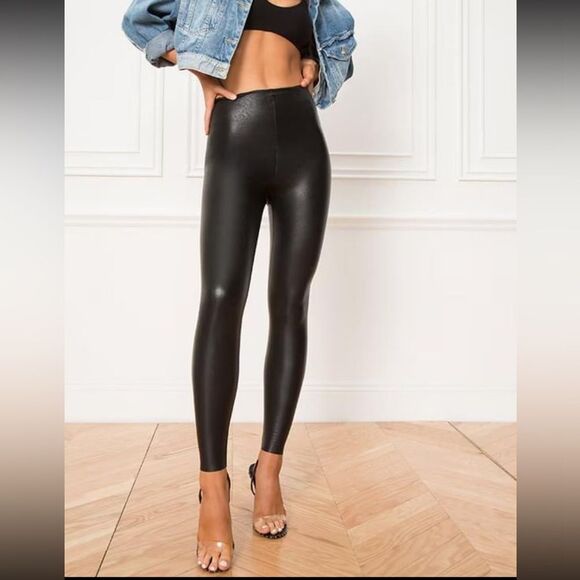 Commando Pants - NWT COMMANDO FAUX LEATHER HIGH WAIST LEGGINGS BLACK SIZE 1X